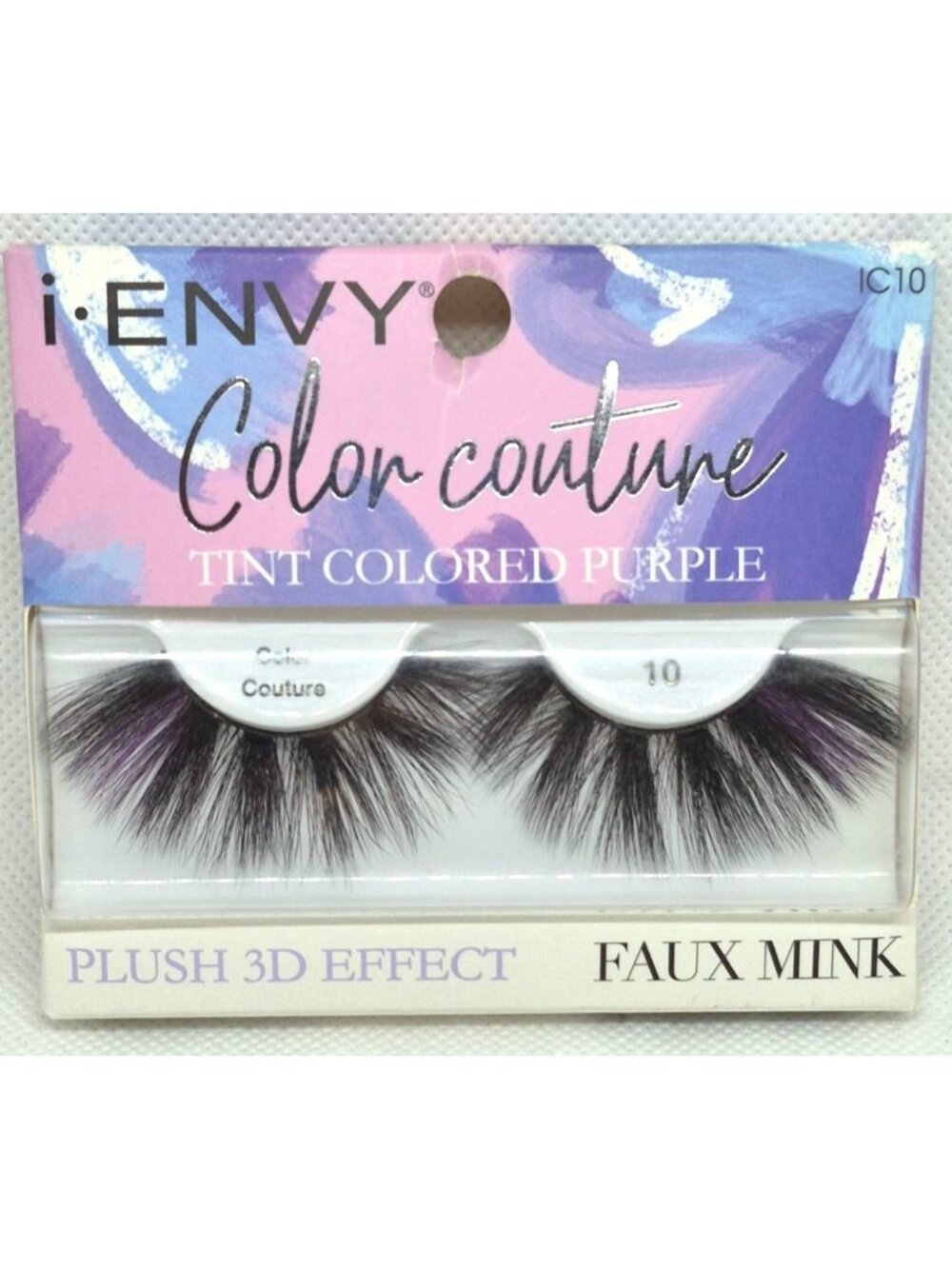 KISS i-ENVY Color Couture Tint Purple Faux Mink Eyelashes Style 10 IC10